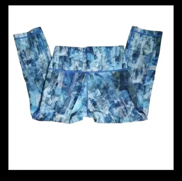 Lululemon Wunder Under Crop (Hi-Rise) 21"Sun Dazed Multi Blue - Picture 9 of 11